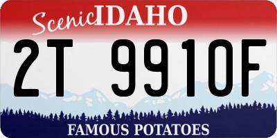 ID license plate 2T9910F