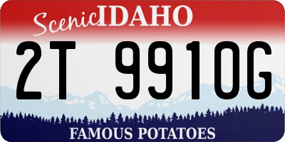 ID license plate 2T9910G