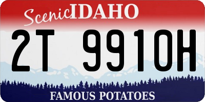 ID license plate 2T9910H