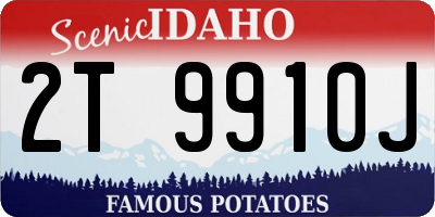 ID license plate 2T9910J