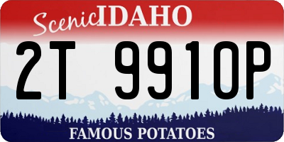 ID license plate 2T9910P