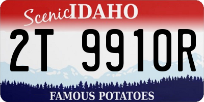 ID license plate 2T9910R