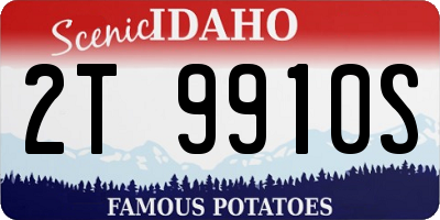 ID license plate 2T9910S