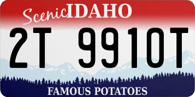 ID license plate 2T9910T