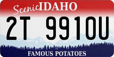 ID license plate 2T9910U