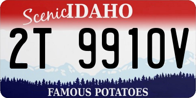 ID license plate 2T9910V