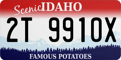 ID license plate 2T9910X