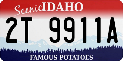 ID license plate 2T9911A