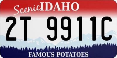 ID license plate 2T9911C