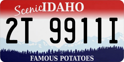 ID license plate 2T9911I