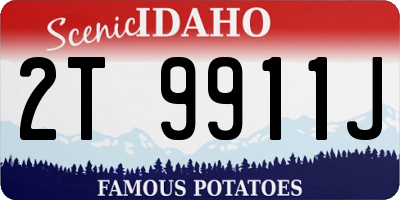 ID license plate 2T9911J