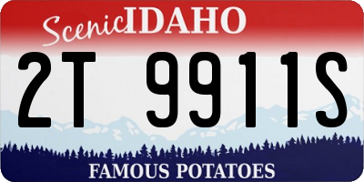 ID license plate 2T9911S