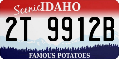 ID license plate 2T9912B