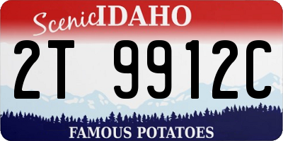 ID license plate 2T9912C