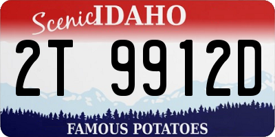 ID license plate 2T9912D