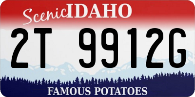 ID license plate 2T9912G