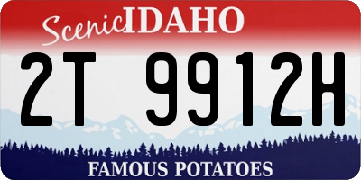 ID license plate 2T9912H