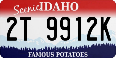 ID license plate 2T9912K