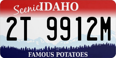 ID license plate 2T9912M