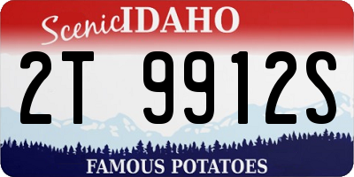 ID license plate 2T9912S