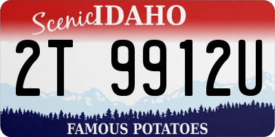 ID license plate 2T9912U