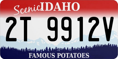 ID license plate 2T9912V