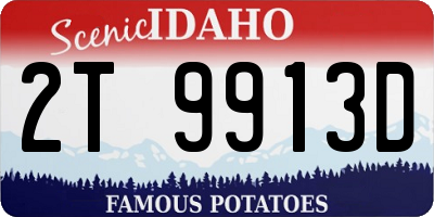 ID license plate 2T9913D