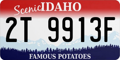 ID license plate 2T9913F