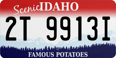 ID license plate 2T9913I