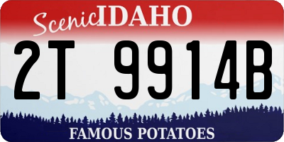 ID license plate 2T9914B