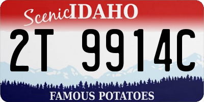 ID license plate 2T9914C