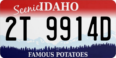 ID license plate 2T9914D