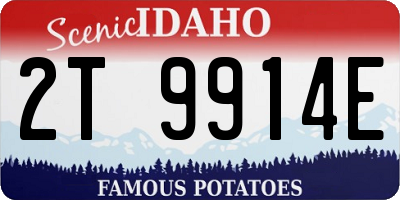 ID license plate 2T9914E