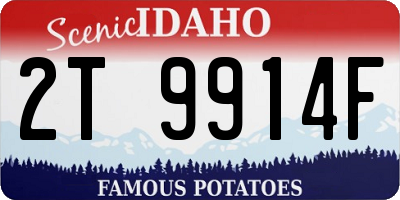 ID license plate 2T9914F