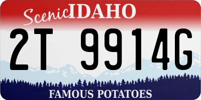 ID license plate 2T9914G