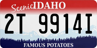 ID license plate 2T9914I