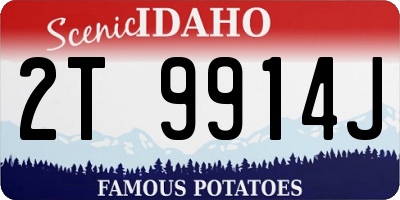 ID license plate 2T9914J