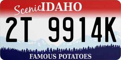 ID license plate 2T9914K