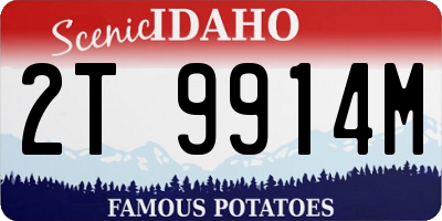 ID license plate 2T9914M