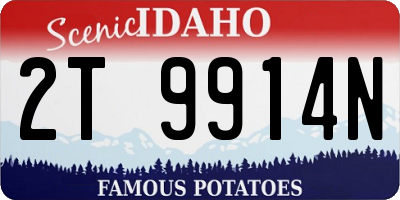 ID license plate 2T9914N