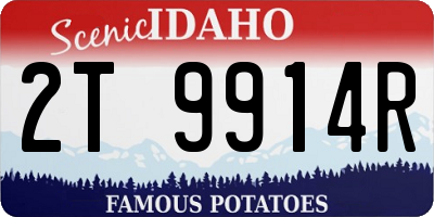 ID license plate 2T9914R