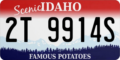 ID license plate 2T9914S