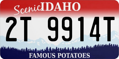 ID license plate 2T9914T