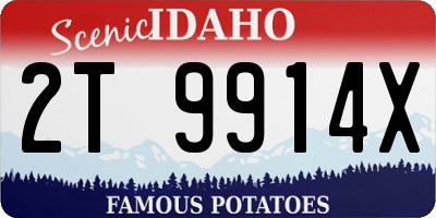 ID license plate 2T9914X