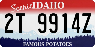 ID license plate 2T9914Z