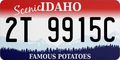 ID license plate 2T9915C