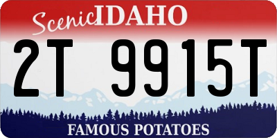 ID license plate 2T9915T