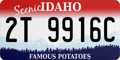 ID license plate 2T9916C