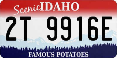 ID license plate 2T9916E