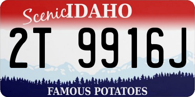 ID license plate 2T9916J